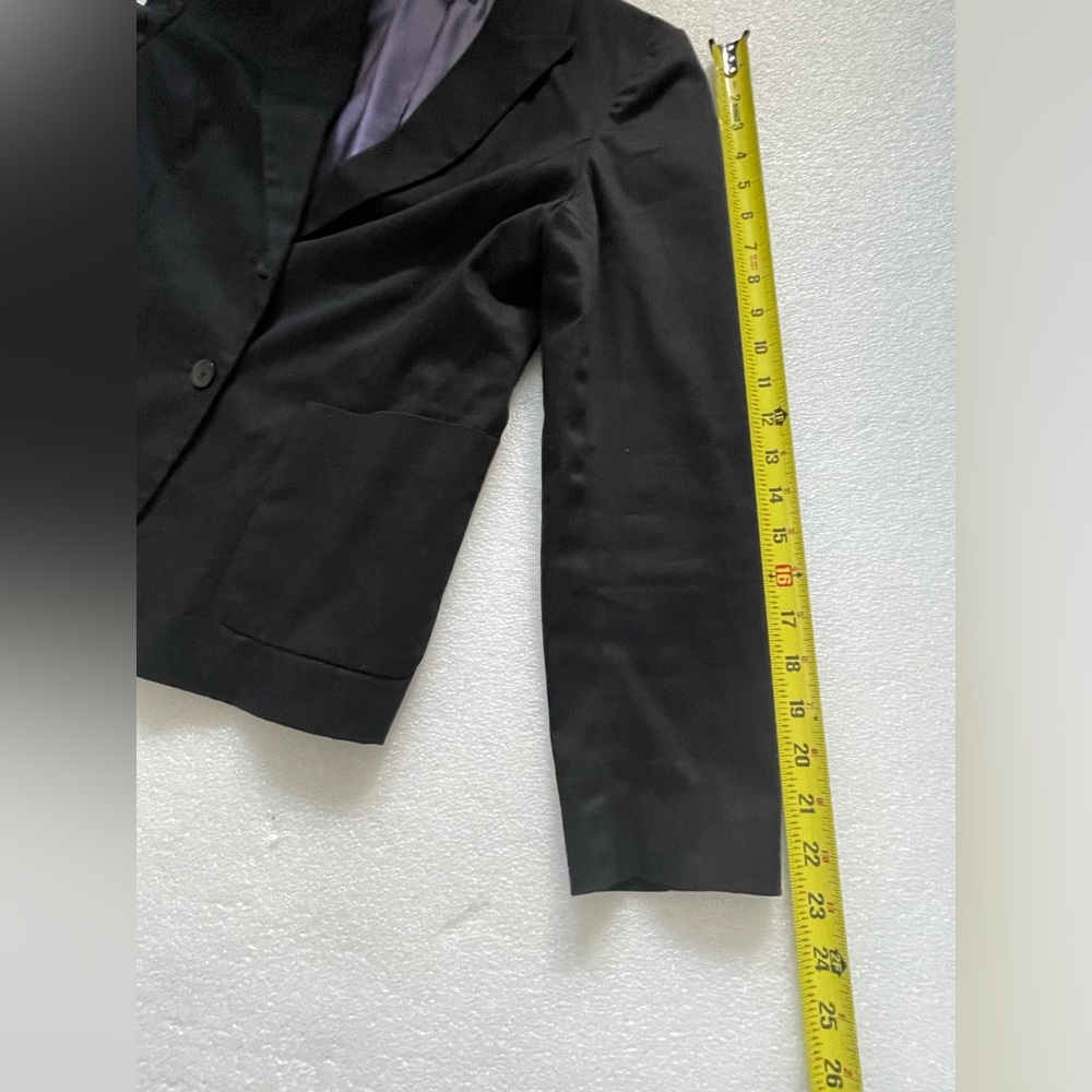 Bossini Women’s Black Cotton Suit Jacket Blazer Coat Pants Women's Sz XS/S/7 - Picture 5 of 16